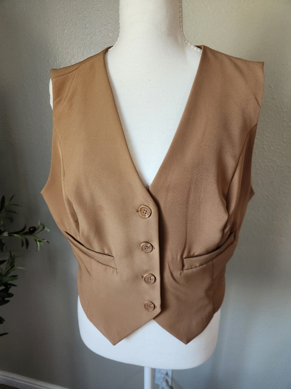 Sincerely Jules Tan Brown Classic Vest